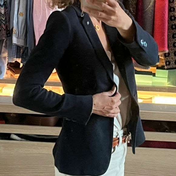 🎃20%OFF🎃 Massimo Dutti Classic Blazer Dark Navy Blue - Picture 3 of 13